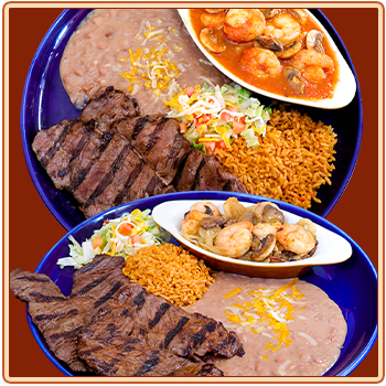 Carne Asada con Camarones